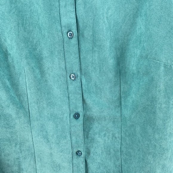 Cache Creek Blouse Women’s Small Green Button Up Shirt Long Sleeved - Picture 4 of 7
